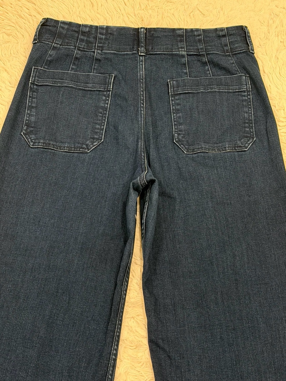 Maeve Anthropologie The Colette Wide Leg Cropped Jeans 31 Dark Wash High Rise - Picture 4 of 7